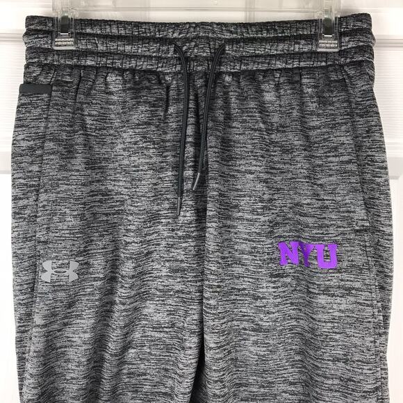 Under Armour New York University NYU Joggers Heather Gray Sweatpants Medium - Picture 2 of 12